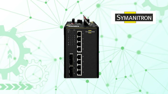 Представлен российский управляемый коммутатор L3 SFP SYMANITRON SWMGR-84XG-MD для жестких условий эксплуатации